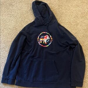 Mammut Dark Blue hoodie with Multicolor Graphic mens XL